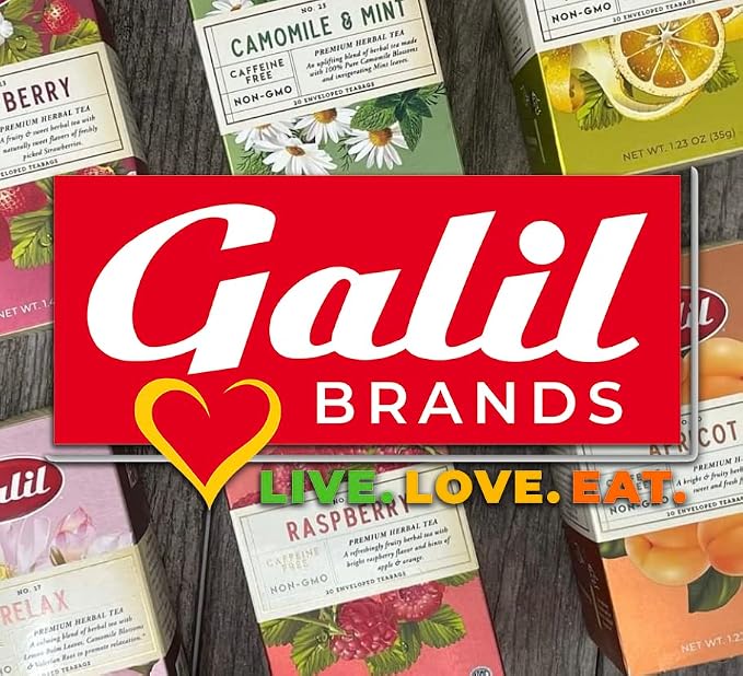 Galil Kosher Tea Sampler – 42 Count Tea Assortment, Tea Bags Individually Wrapped – Non-GMO Tea Bags Bulk Tea Variety Pack