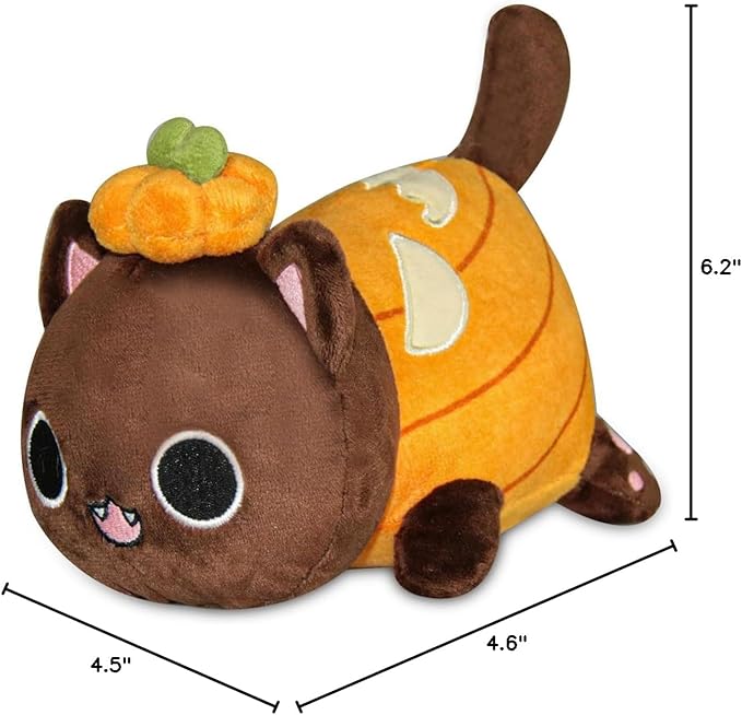 Halloween Pumpkin Memeow Stuffed Animal Cat Plush Pillow for Kids Birthday - Cats Plush Figures Toys with Collection ๏ผ Decoration