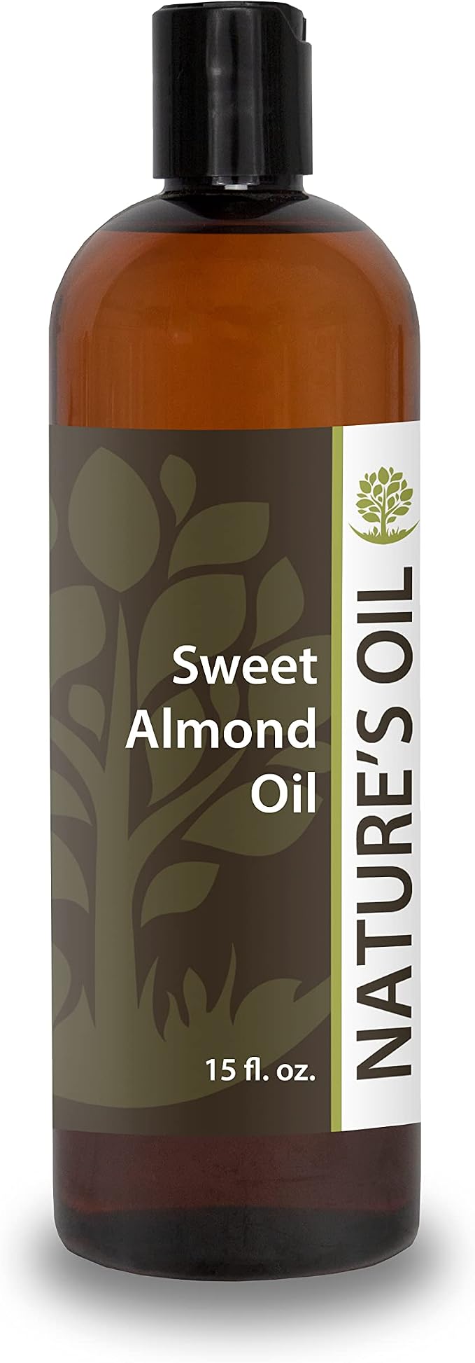 Sweet Almond Oil 15oz - 100% Pure Carrier for Massage, Diluting Essential Oils, Aromatherapy, Hair & Skin Care Benefits, Moisturizer & Softener - by Nature's Oil.