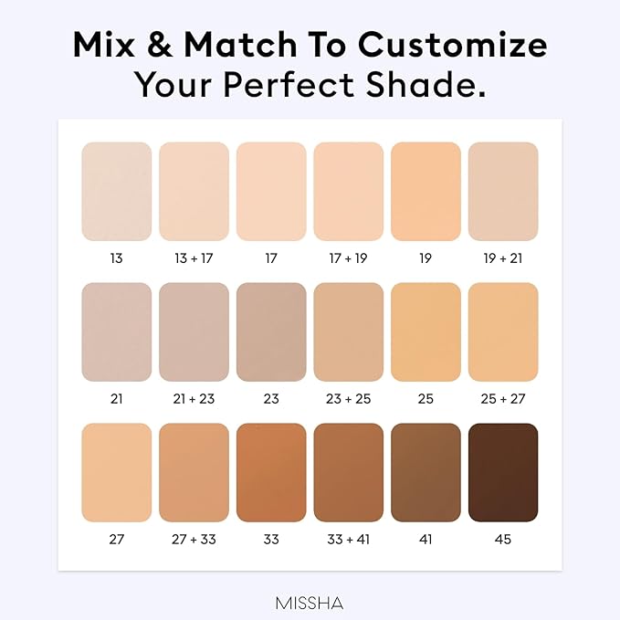 MISSHA M PERFECT COVER SERUM BB CREAM No.13 Light Fair- Fair with Cool Undertone, Skin Tint, Tinted Moisturizer, Skin Care Foundation Makeup, Korean Makeup,1.18 Fl oz