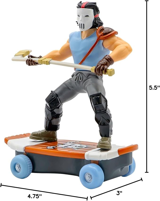 Teenage Mutant Ninja Turtles Toy, Casey Jones Sewer Shredder Pullback Skateboard, Classic Edition for Kids, 5-Inch TMNT Collectible, Ages 3+