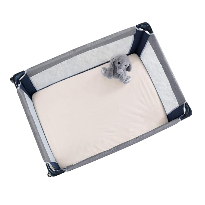 American Baby Company Heavenly Soft Chenille Fitted Pack N Play Playard Sheet 27" x 39", Warm and Cozy Chenille Pack and Play Sheet, Cream, for Boys and Girls, Fits Most Mini Crib Mattresses