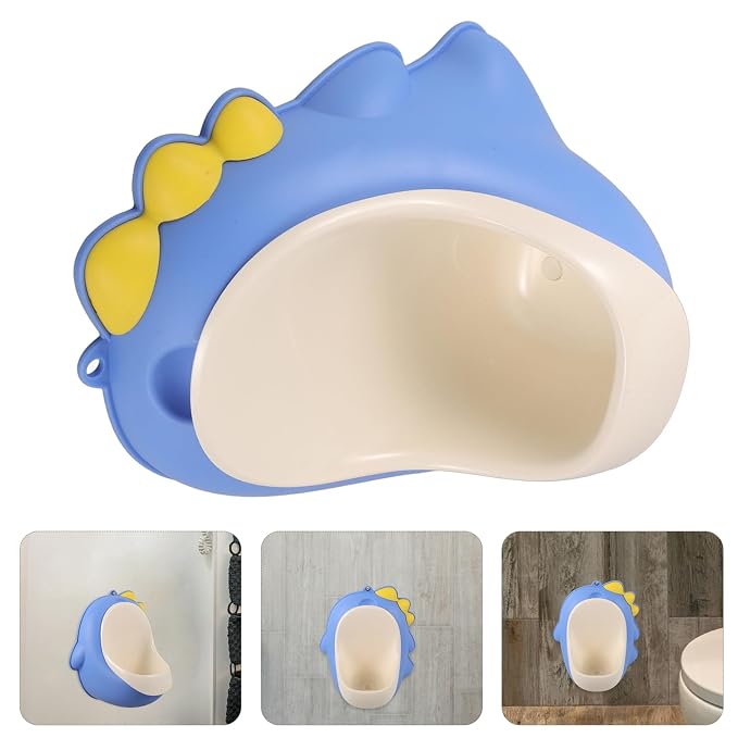 ibasenice Cartoon Dinosaur Training Urinal Wall-Mounted Boys Urinal for Potty Training Design Encourages Habits for Home Use and Travel
