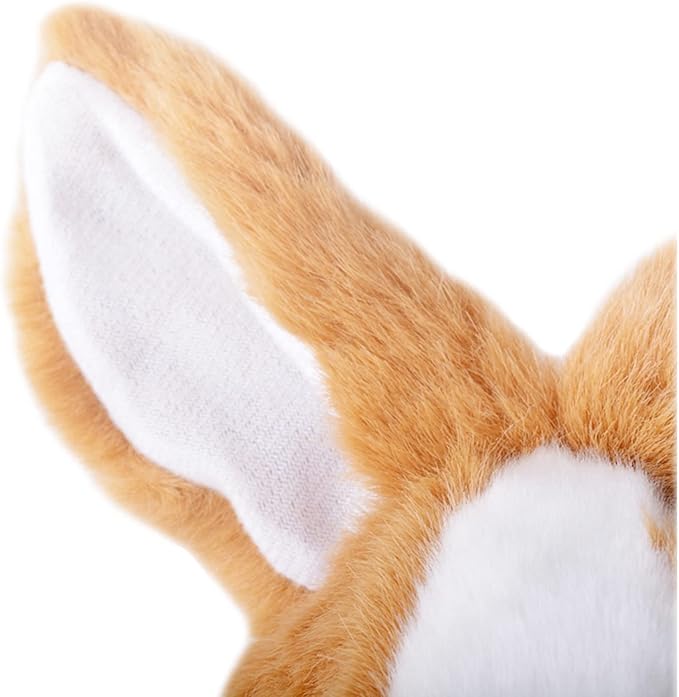 Bunny Hand Puppets Rabbit Plush Animals Toys for Kids Imaginative Pretend Play Storytelling (Brown)