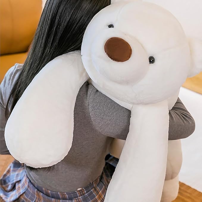 Giant Weighted Bear Stuffed Animals, 40" White Bear Plush Throw Pillow Super Cute Kawaii Plushie Polar Bear Hugging Toys Gifts for Boys Girls Adults, 100cm, White