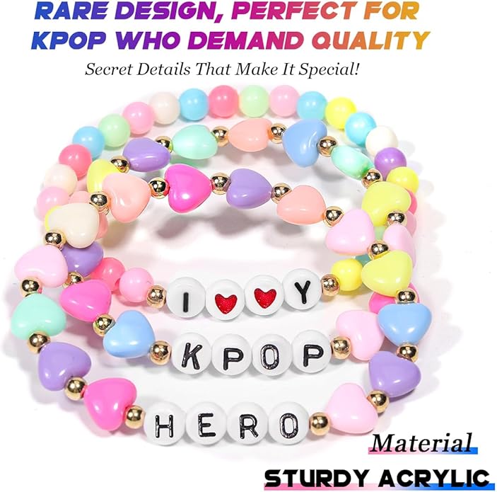 AICase for Kpop Bracelets Merch Gifts Toys Stuff Inspired Bracelets Friendship K_Pop Outfit Cosplay Costume Merchandise Jewelry Gifts for Fans Women Birthday Christmas Stocking