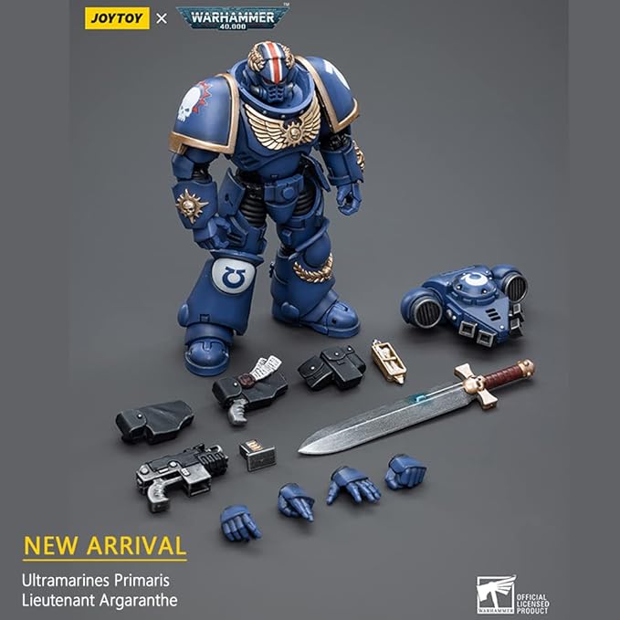 JOYTOY 1/18 Action Figure Warhammer 40k Mecha Joy Toy Model Toys Ultramarines Primaris Lieutenant Argaranthe