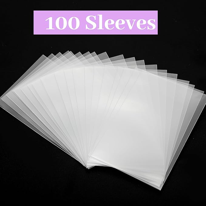 100 Pcs photocard Sleeves, 57x88mm Ultra Clear and Thick Sleeves Idol Photo Cards Protector Trading Cards Shield Cover