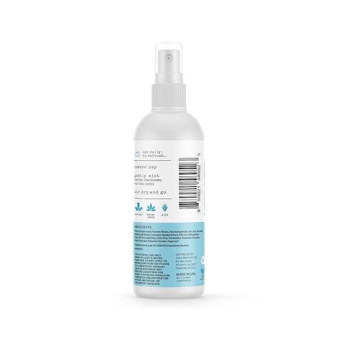 The Honey Pot Company - Refreshing and Restorative Panty and Body Plant-Derived Deodorant Spray - Paraben & Sulfate Free - Sensitive - 4 fl. oz.