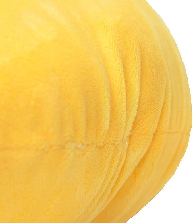 EvZ Official Certified Flushed Emoji Pillow - 32cm Large Soft Plush Rosy Cheeks Smiley Face Emoticon Cushion - Cute Shy Decorative Stuffed Toy for Girls, Bedroom & Thinking of You Gift (Yellow)