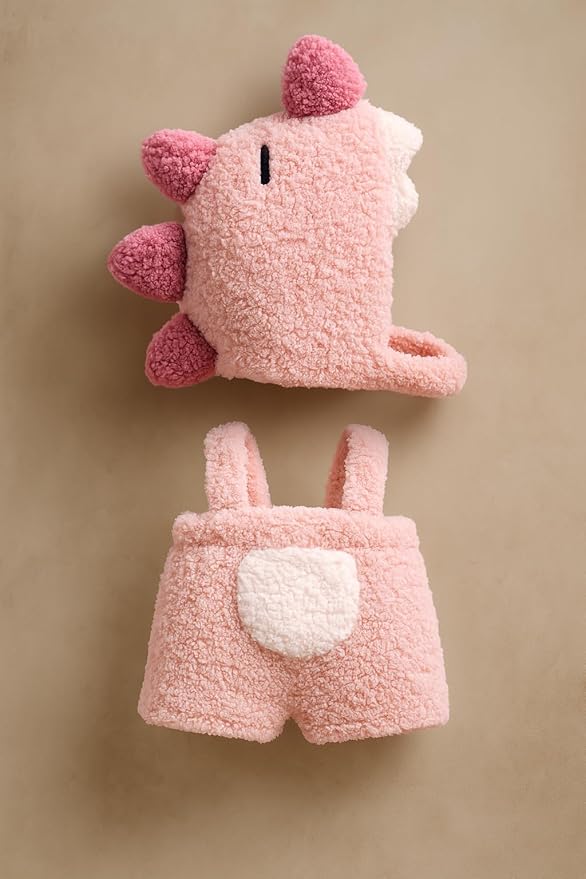 17cm Doll Clothes – Fluffy & Cute Outfits for Designer Dolls | Soft Costumes - Pink-Dino
