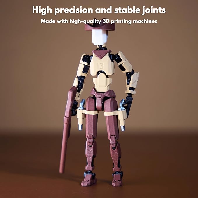 Western Cowboy t13 Action Figure|Assembly Completed| 3D Printed Dummy 13 for Collectors|Lucky 13 Gift for Friends