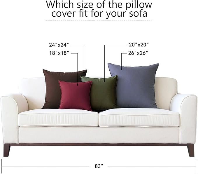 Jeanerlor SureGuard Pillowcase Cousion Cover Decor Cotton Linen with Unique Design to Embellish Study Room/House/Office, 20"x20"(50 x 50cm), Brown