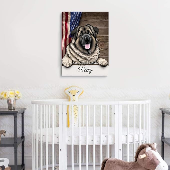 Custom Wooden Jigsaw Puzzles with Your Dog's Name on Caucasian Shepherd Art Print - 300 500 1000PCS Puzzles Game and Home Wall Decor