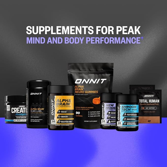 ONNIT New Mood Daily Stress Support Capsules, IGEN Non-GMO Tested Sleep and Mood Support Supplement for Men and Women, Daily Stress Management Capsules, 60 Count