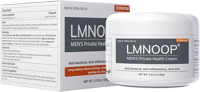 Men's Intimate Health Cream: 100% Natural Herbal Balanitis Treatment for Men – Anti-Inflammatory, Yeast & Jock Itch Relief, Sensitive Skin Safe 3.53oz