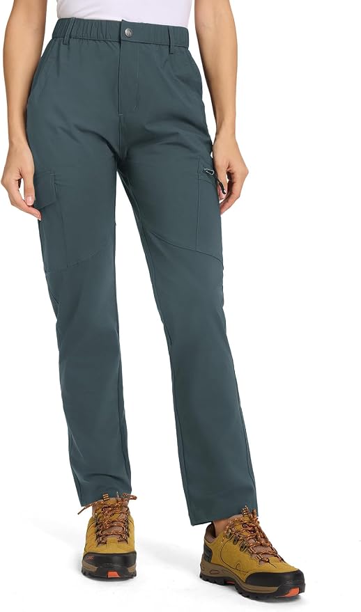 TBMPOY Women's Hiking Cargo Pants Lightweight Water Resistant Quick Dry Fishing Camping Travel Work Pant with 6 Pockets