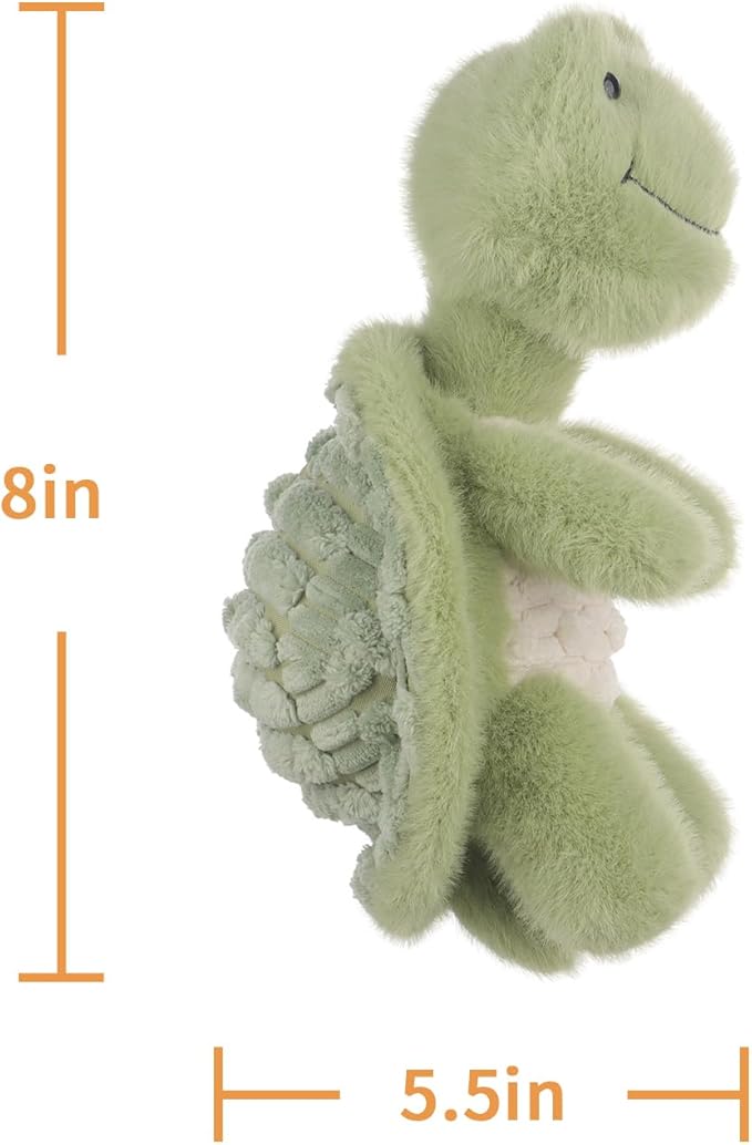 Apricot Lamb Witty Turtle Ryan Plush Stuffed Animals for Kids, Soft Cute Plush Toys for Baby Girl and Boy, Fluffy Witty Turtle Green