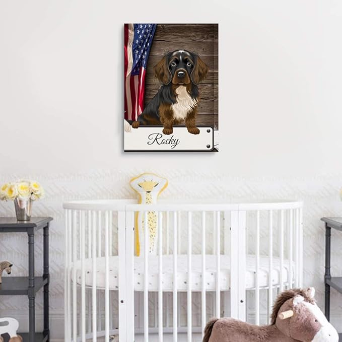 Custom Wooden Jigsaw Puzzles with Your Dog's Name on Small Munsterlander Art Print - 300 500 1000PCS Puzzles Game and Home Wall Decor