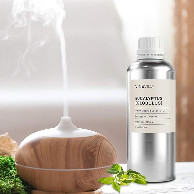 VINEVIDA Eucalyptus Essential Oil 32 oz - Undiluted Eucalyptus Oil 32 oz - Eucalyptus Candle Oil Scent - DIY Candle Scents for Candlemaking