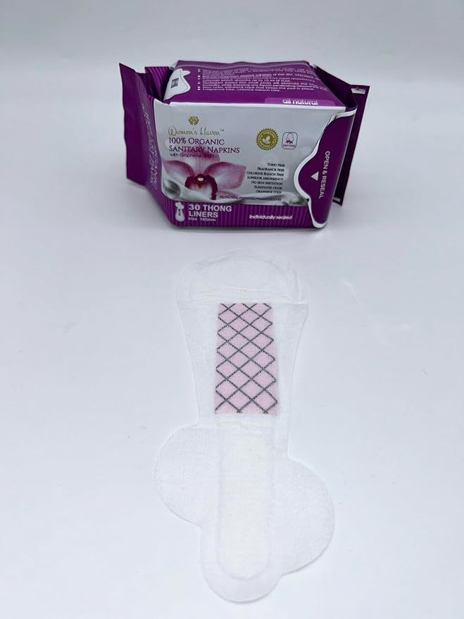 Women's Haven Organic Sanitary Napkins (Thong Liners) with Resealable Packaging