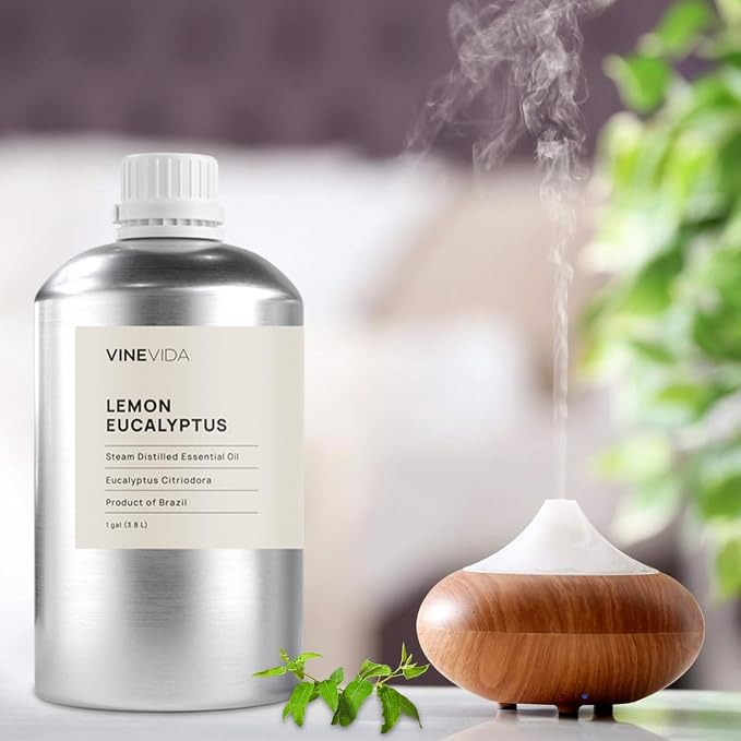 VINEVIDA Lemon Eucalyptus Essential Oil - Gallon Lemon Eucalyptus Oil Undiluted - Bulk Gallon Essential Oil for Soap Making