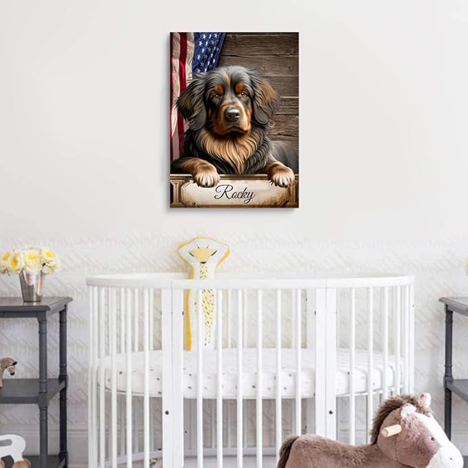 Custom Wooden Jigsaw Puzzles with Your Dog's Name on Hovawartc Art Print - 300 500 1000PCS Puzzles Game and Home Wall Decor