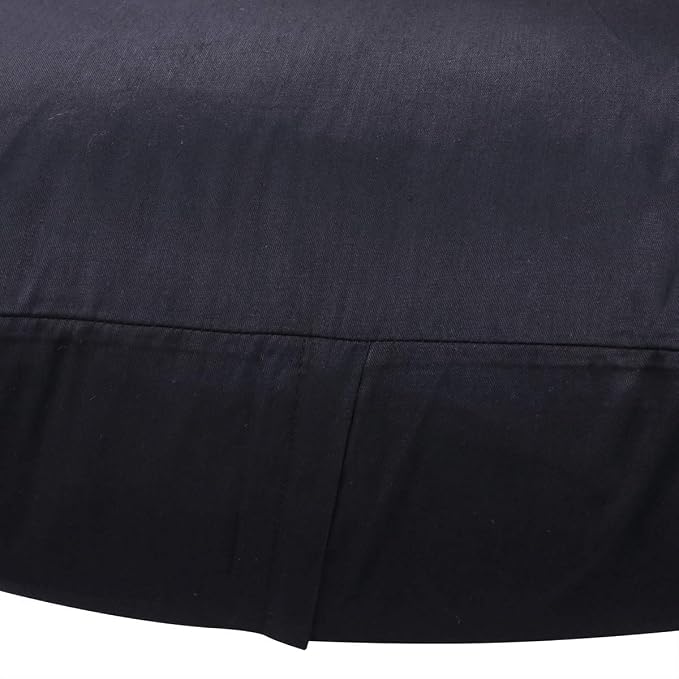 Thmyo 4-Pack 100% Cotton Comfortable Solid Decorative Throw Pillow Case Square Cushion Cover Pillowcase Sublimation Blank Pillow Covers Christmas DIY Throw Pillowcase for Sofa(22x22inch/55x55cm,Black)