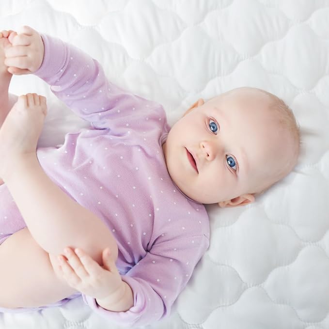 Pack and Play Mattress Pad (6 Sizes), Compatible with Pamo Babe Portable Playard, Pack and Play Mattress Sheets Cover Protector Waterproof Soft Quilted