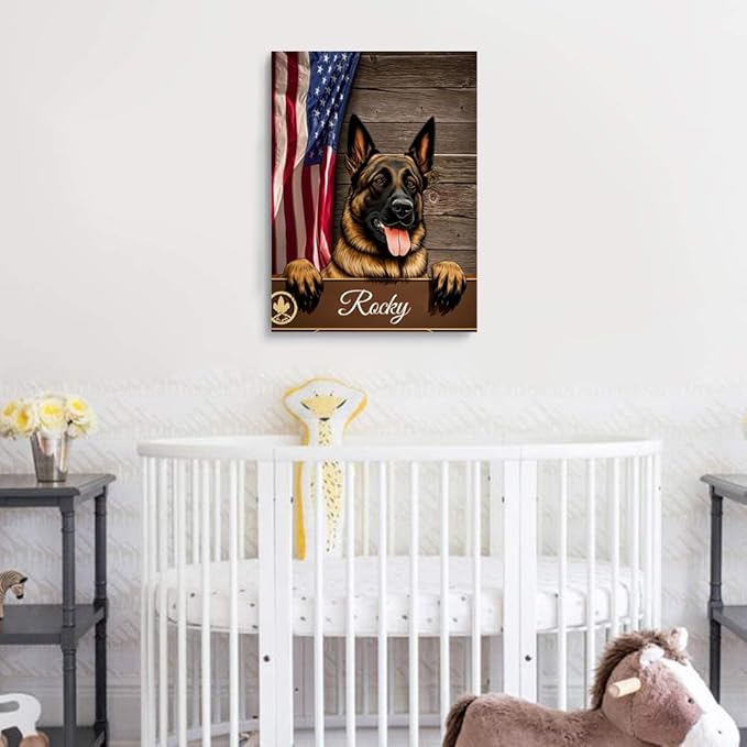 Custom Wooden Jigsaw Puzzles with Your Dog's Name on Belgian Malinois Art Print - 300 500 1000PCS Puzzles Game and Home Wall Decor
