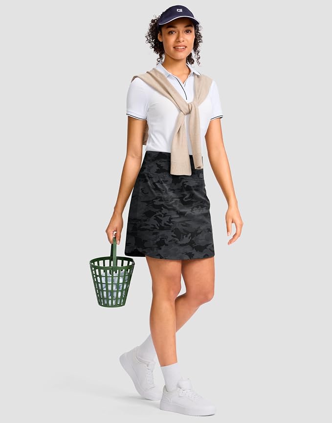 G Gradual 16"/18" Skorts for Women Golf Skirt with 2 Pockets Summer Casual | Built-In Shorts, High Waist, Soft 4-Way Stretch, Breathable Mesh Liner, Tennis Pickleball Athletic Wear, Easy To Match