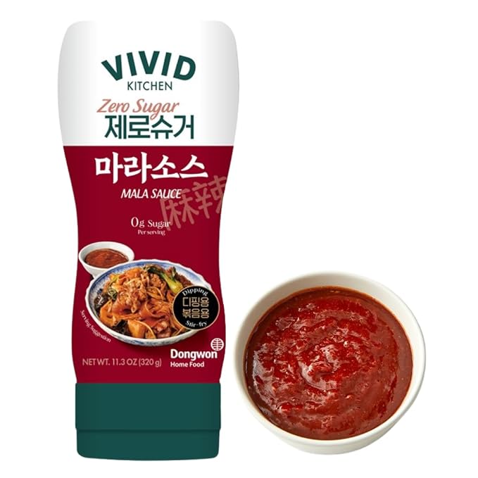 VIVID KITCHEN Mala Sauce | No Preservatives | Versatile, Easy-to-Squeeze | Sugar Free (2 Pack) (Mala Sauce (Low Calorie & Zero Sugar))