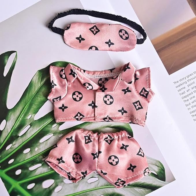 for Labubu Clothes/for Labubu Outfits,Clothes Set for 17cm Lububu Doll,3 Piece Set Hat Clothing for LA BUBU, Boys and Girls Stylish Adorable Dolls Clothes Accessories (No Doll) (038)