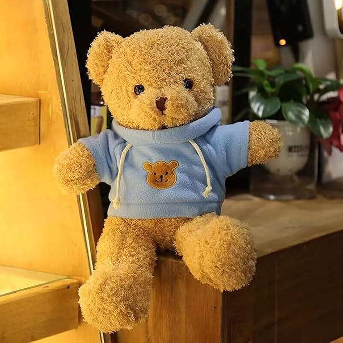 Teddy Bear Stuffed Animal Cute Teddy Bears Plush Toy 11.8 inch for Girls Boys Christmas Valentine's Day (Blue Bear)