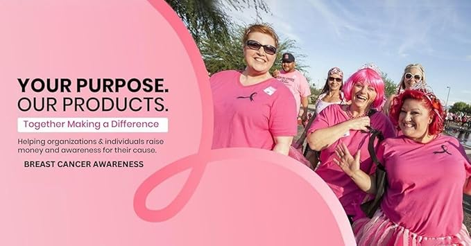 250 Small Breast Cancer Pink Ribbon Shaped Stickers - Perfect for Events, Support Groups, Fundraisers and More!