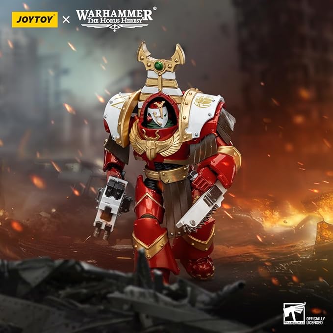 JOYTOY Warhammer 40K Thousand sons 5.35in Sekhmet Terminator Cabal Sekhmet with Combi-Bolter and Chainfist 1:18 Scale Action Figure Mecha Joy Toy Collection Model