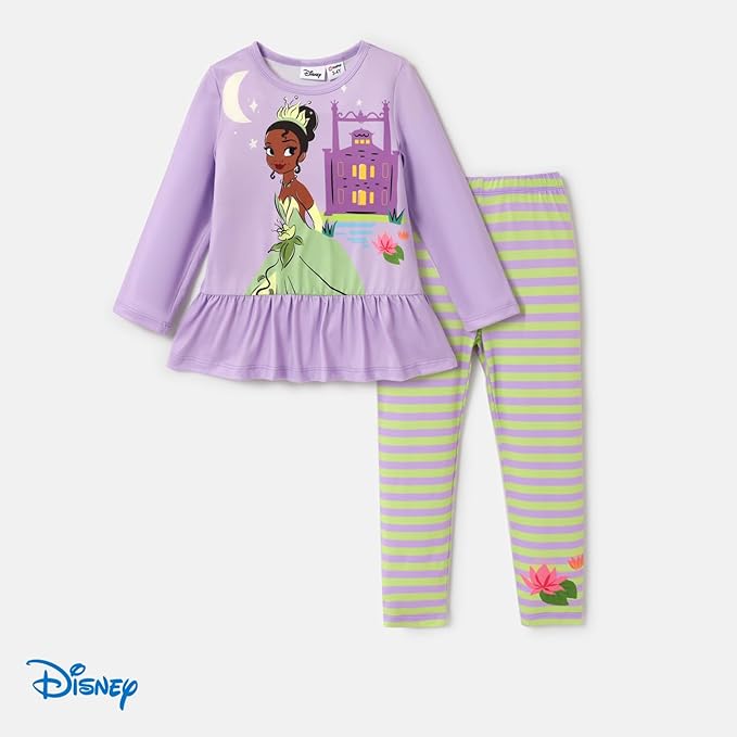 Disney Minnie Mouse Frozen Princess Marvel Toddler Girls Clothes Long Sleeve Sweatshirt + Leggings 2pcs Outfits Set 2-6Y