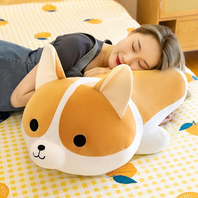 Corgi Stuffed Animal Soft Corgi Dog Plush Toys, Cute Shiba Inu Akita Plush Pillow Gifts for Kids and Girls(23.6inch/60cm)…