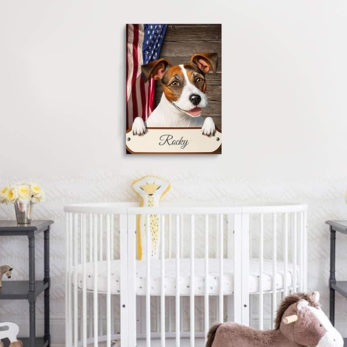 Custom Wooden Jigsaw Puzzles with Your Dog's Name on Jack Russell Terrier Art Print - 300 500 1000PCS Puzzles Game and Home Wall Decor