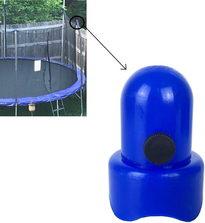 Large Trampoline Enclosure Pole Caps with Screw-in Bolts, Only Fit for Pole 1.5 Inch Diameter, 6 Piece, Blue,Trampoline Pole Toppers