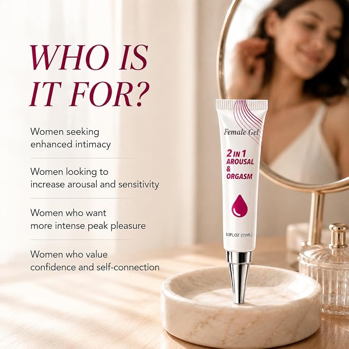 Female Intense Fast Orgasmic Gel, Arousal Gel Suitable for Women, Sexual Pleasure Booster, Solo or Couples Use, Travel Size 15ml