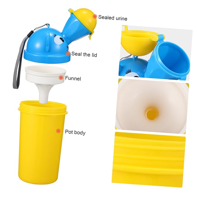 ibasenice Emergency Travel Urinal for Boys Portable Camping Toilet Training Potty Easy to and Girls Pee Trainer Yellow Random Color