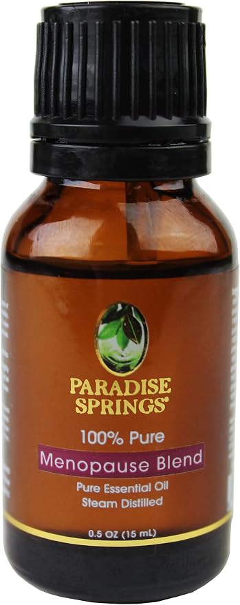 Paradise Springs Menopause Blend Essential Oil 0.5 oz (15ml) | 100% Pure & Natural Aromatherapy Oil Blend for Diffusers, Humidifiers, Massage & Home Fragrance