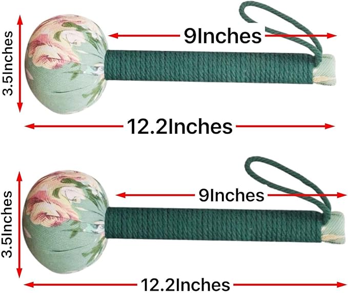 2PCS Long Size Lymphatic Drainage Hammer,Wormwood Herbal Massage Hammer,Manual Body Massage Hammer, Back Knock Long Handheld Massage Hammer for Back Pain Relief Green 12.5IN