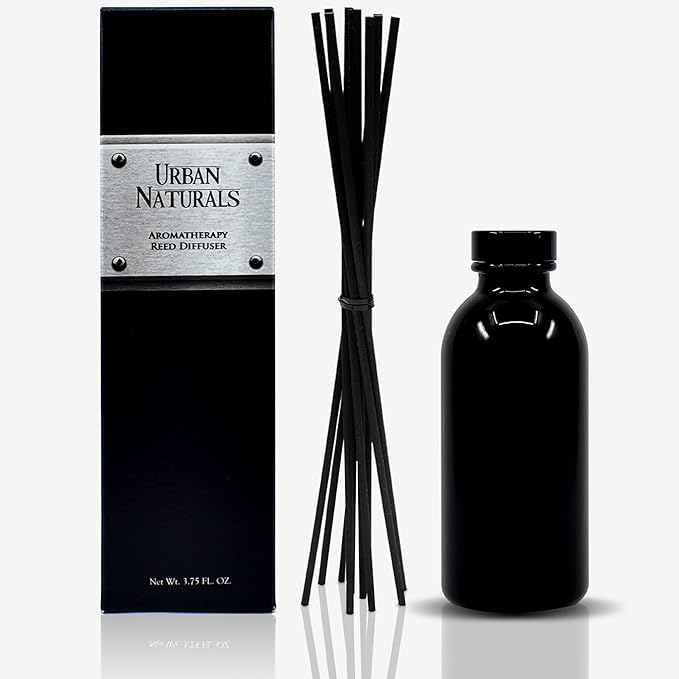 Urban Naturals Rouge '54 Reed Diffuser Set | Saffron, Jasmine, Amber and Woods | Aromatic Home Fragrance | Made in the USA