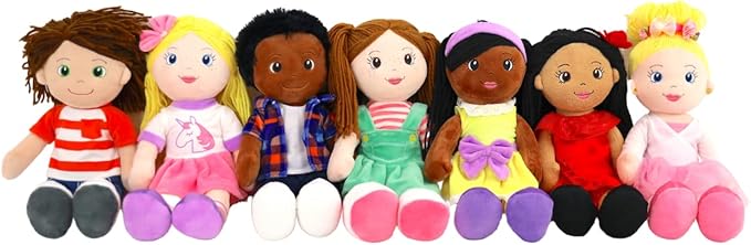 Playtime by Eimmie 14" Soft Baby Doll for Girls (Allie) - Plush Rag Doll for Toddlers & Infants, Washable Stuffed Toy with Sensory Fabric Body - Great for Baby Showers, Birthdays & Special Occasions