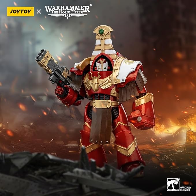 JOYTOY Warhammer 40K Thousand sons 5.35in Sekhmet Terminator Cabal Sekhmet Volkite Charger and Power Fist 1:18 Scale Action Figure Mecha Joy Toy Collection Model