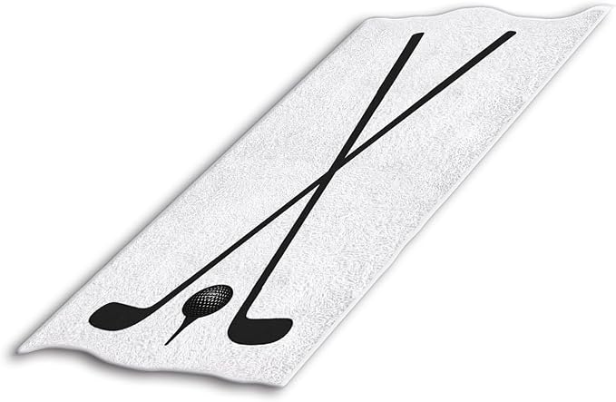Golf Icon Black Bath Towel 15X30 Inch Washcloths Nobilitysports Face/Body/Hair/Hand Towel for Spa Gym Yoga Swim Bathroom Kitchen Hotel