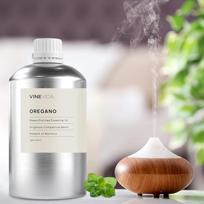 VINEVIDA Oregano Essential Oil - Gallon Oregano Oil Undiluted - Bulk Gallon Essential Oil for Soap Making