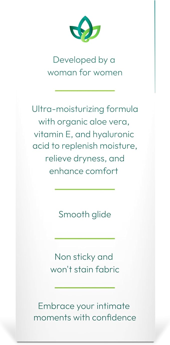 pH-D Feminine Health Femme Glide Personal Lubricant | Water-Based Hydrating Formula Including Organic Aloe Vera, Vitamin E & Hyaluronic Acid, 2oz